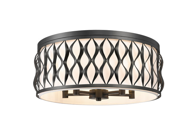 1948F20-MB - Harden 5 Light Flush 20" mount - Matte Black