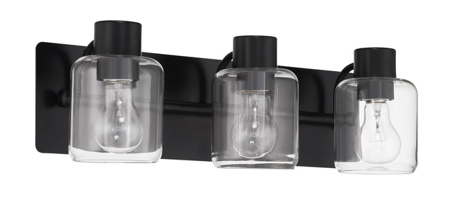 17720FB3 - Rori 3 Light 20" Wide Vanity Light - Flat Black