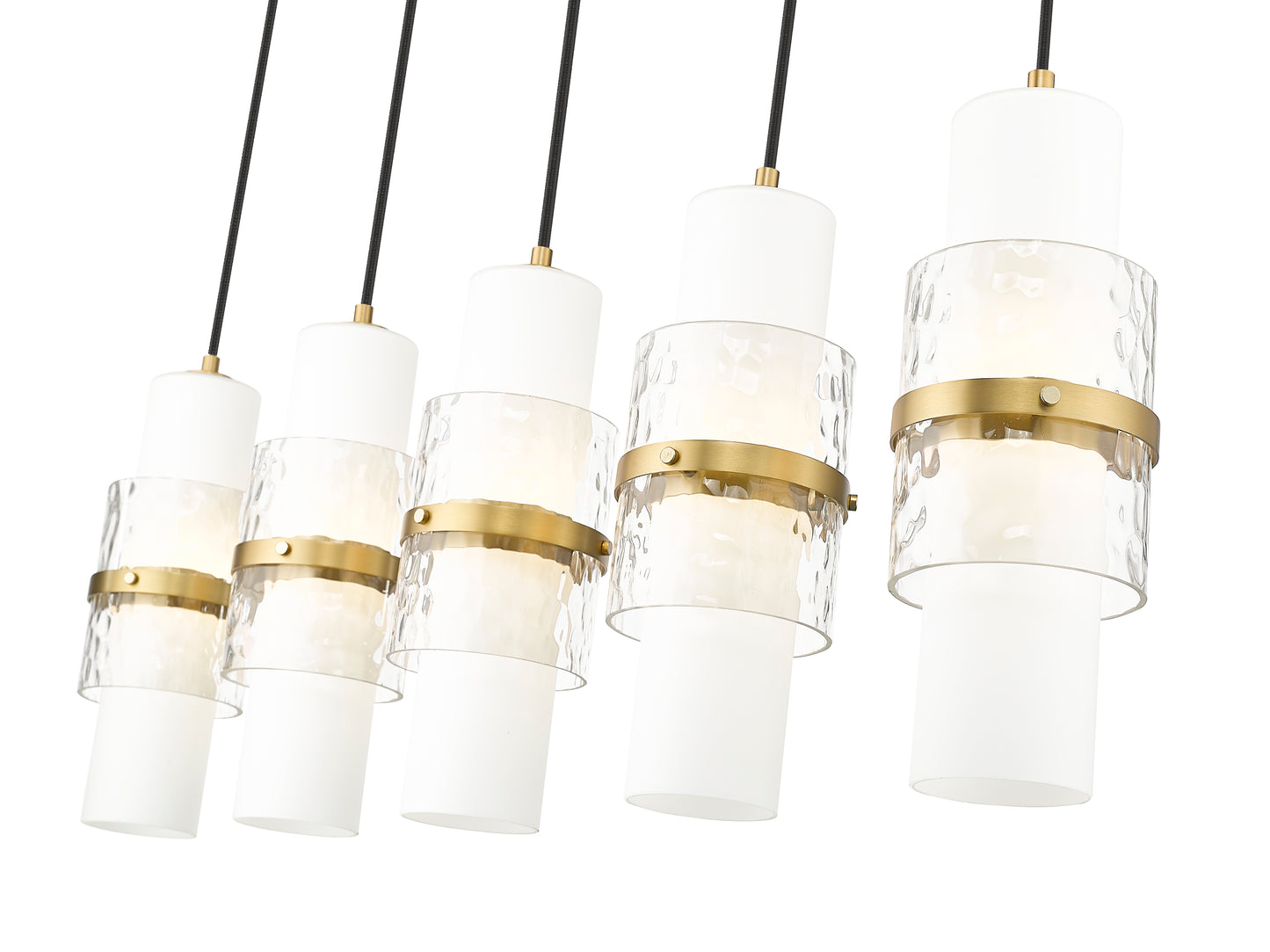 1946P-5L-MGLD - Cayden 5 Light Linear 42" Chandelier - Modern Gold