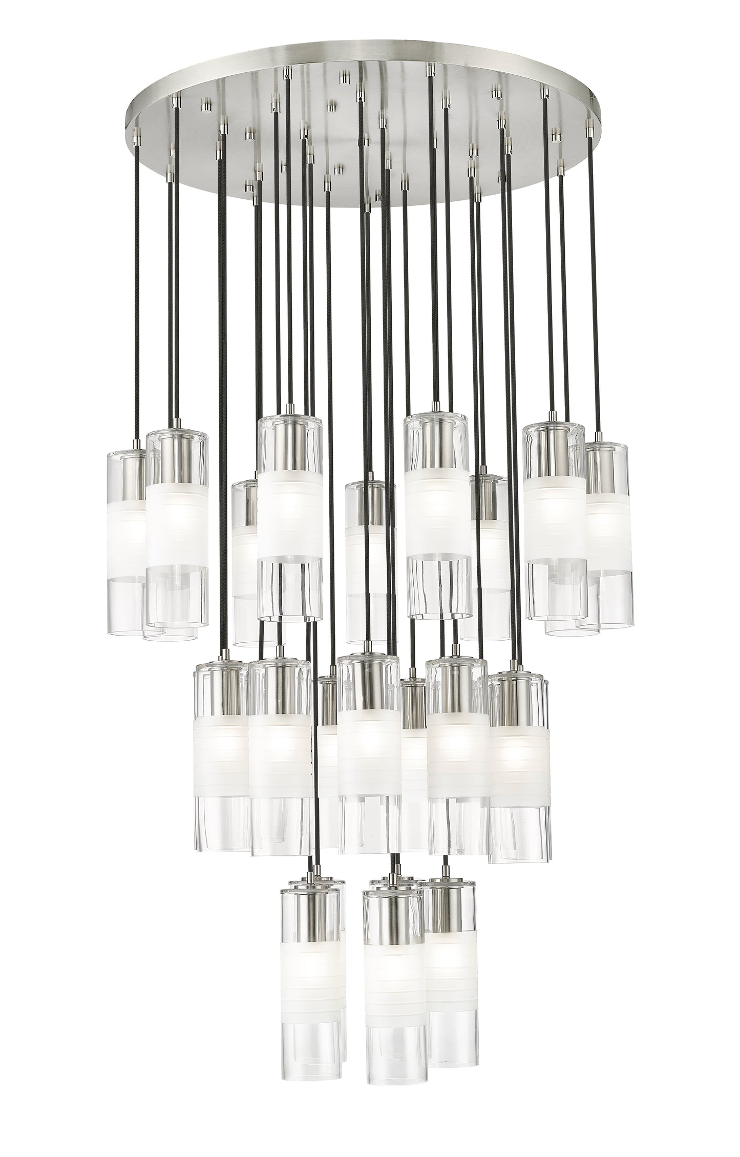824P-27R-BN - Alton 27 Light 36" Chandelier - Brushed Nickel