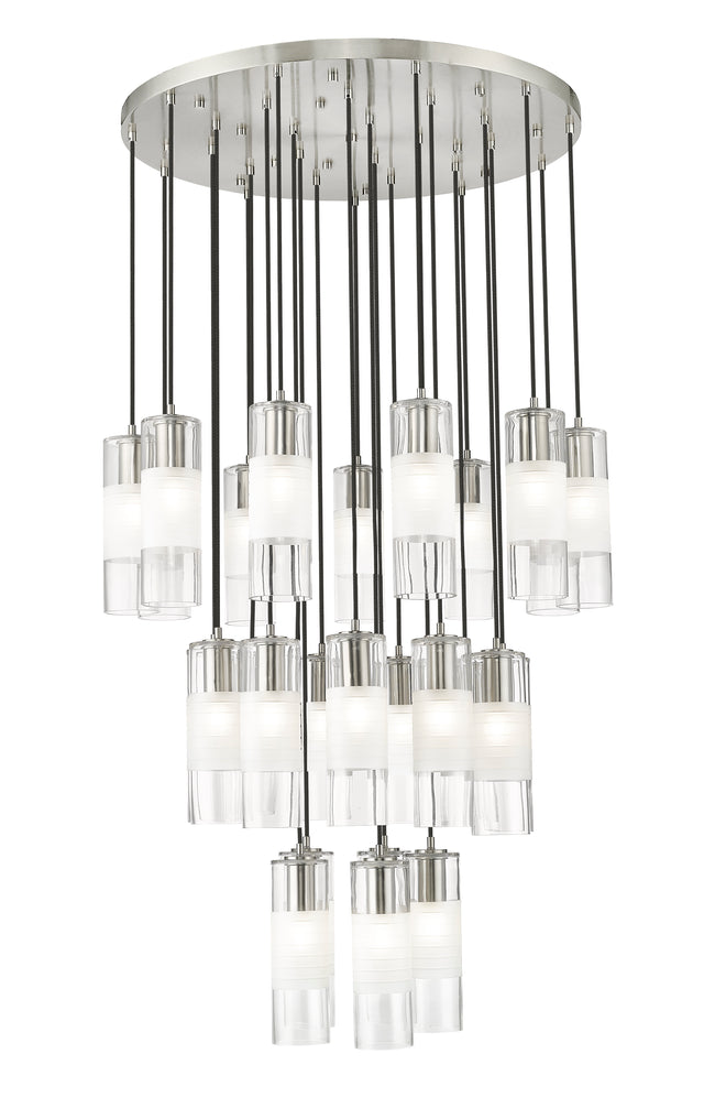 824P-27R-BN - Alton 27 Light 36" Chandelier - Brushed Nickel