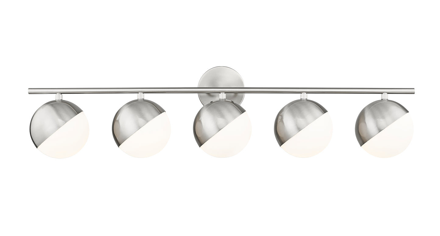 7517-5V-BN - Realm Sphere 5 Light 40" Vanity - Brushed Nickel