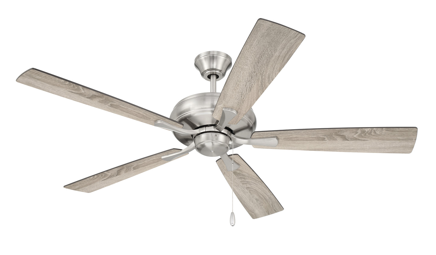 ECF52BNK5-DWWLN - Eos 52" 5 Blade Ceiling Fan with Light Kit - Brushed Nickel