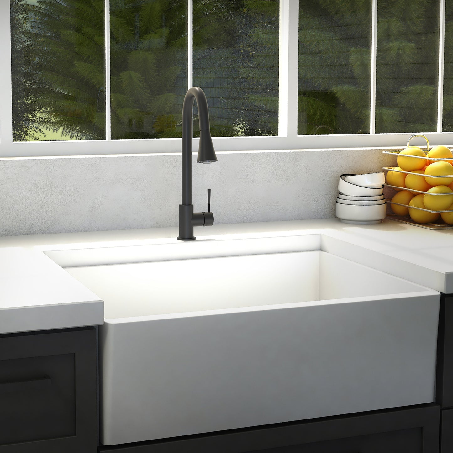 EDS-KF-MB - Edison Kitchen Faucet in Matte Black
