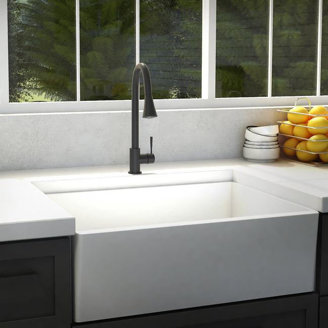 EDS-KF-MB - Edison Kitchen Faucet in Matte Black