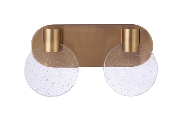15114SB-LED - Glisten 2 Light 13.5" Wide LED Vanity Light - Satin Brass