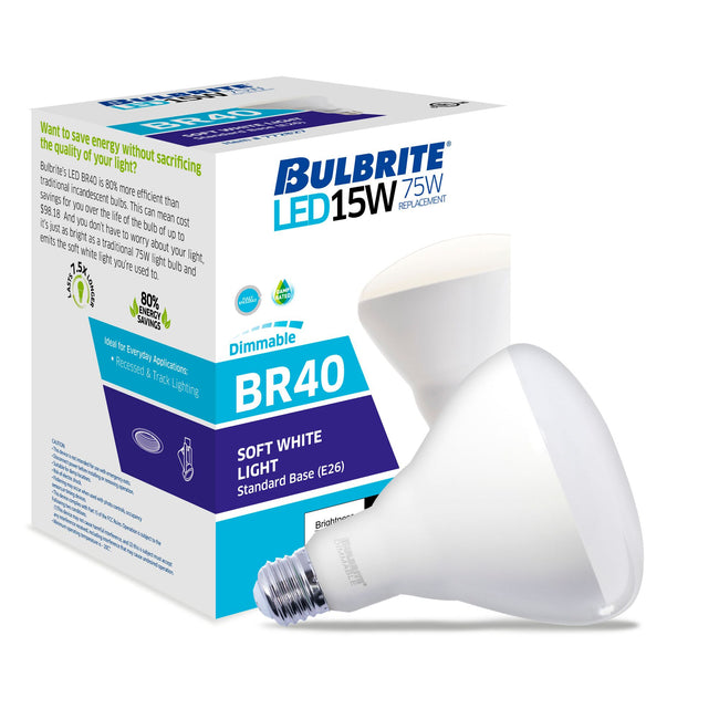 772877 - Dimmable Frost BR40 LED Light Bulb - 15 Watt - 3000K - 4 Pack