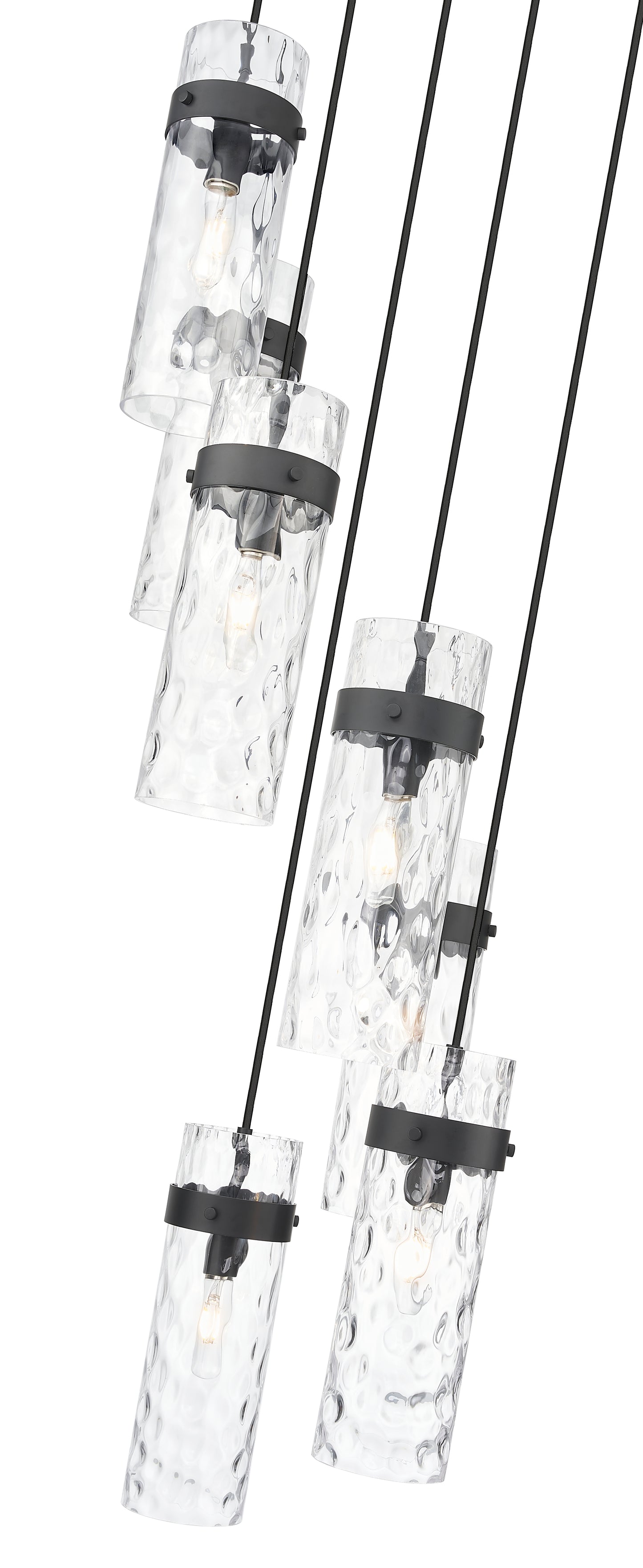 7002P5-7R-MB - Fontaine 7 Light 20" Chandelier - Matte Black