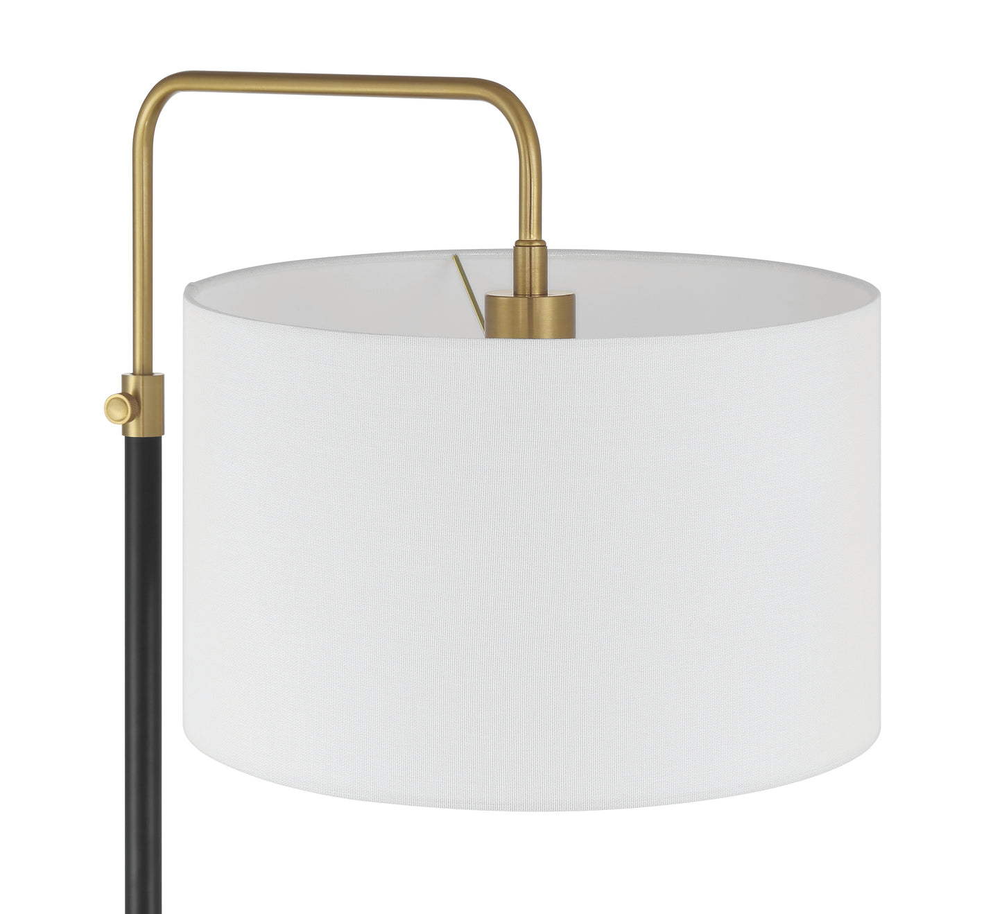 87008FBSB-F - Ingraham 1 Light 66" High Floor Lamp - Flat Black / Satin Brass
