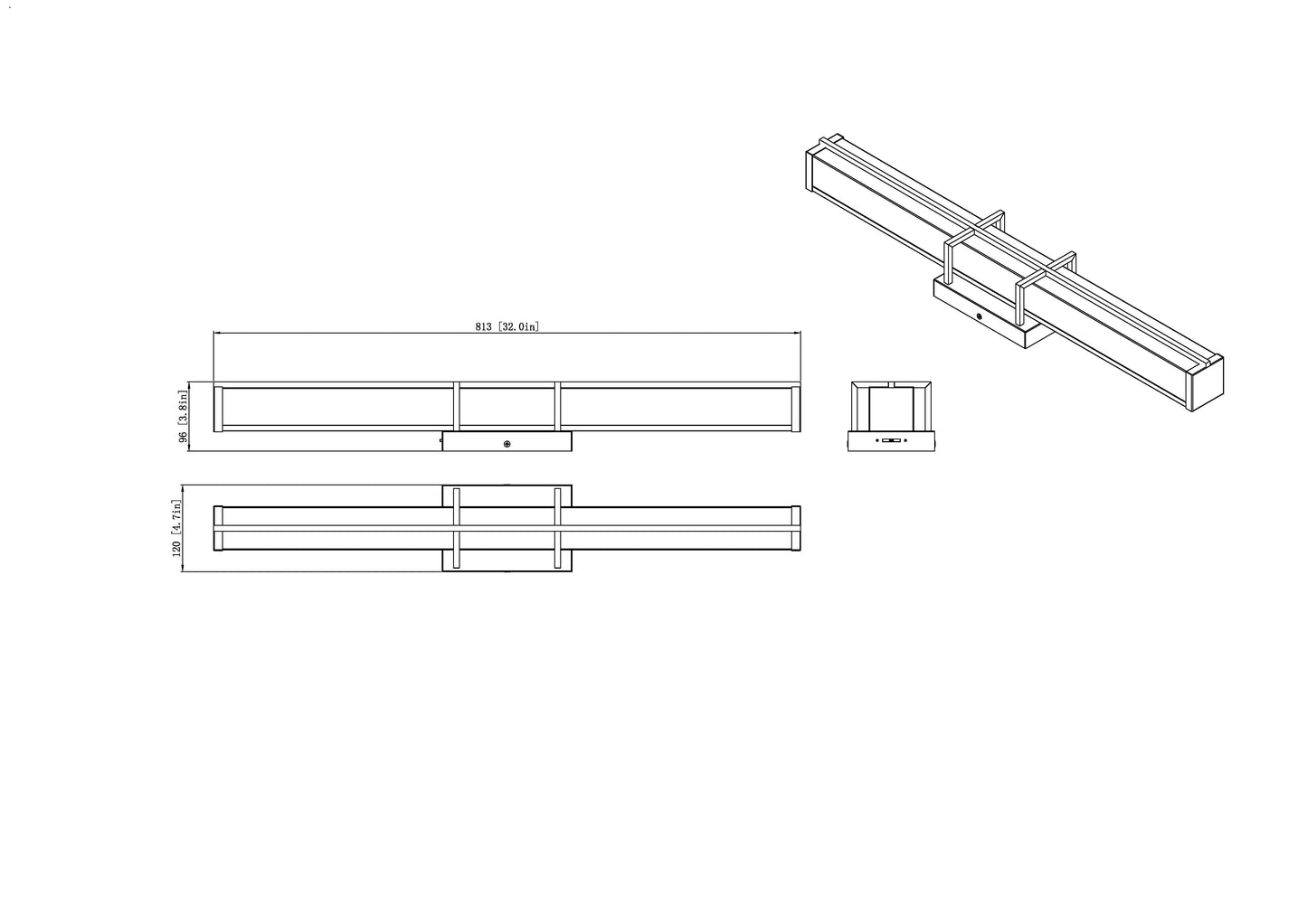 1011-32W-CH-LED - Harrison 1 Light 32" Vanity - Chrome