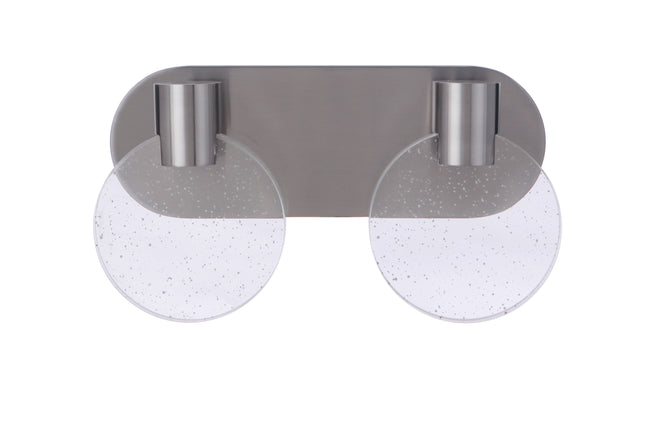 15114BNK-LED - Glisten 2 Light 13.5" Wide LED Vanity Light - Brushed Nickel