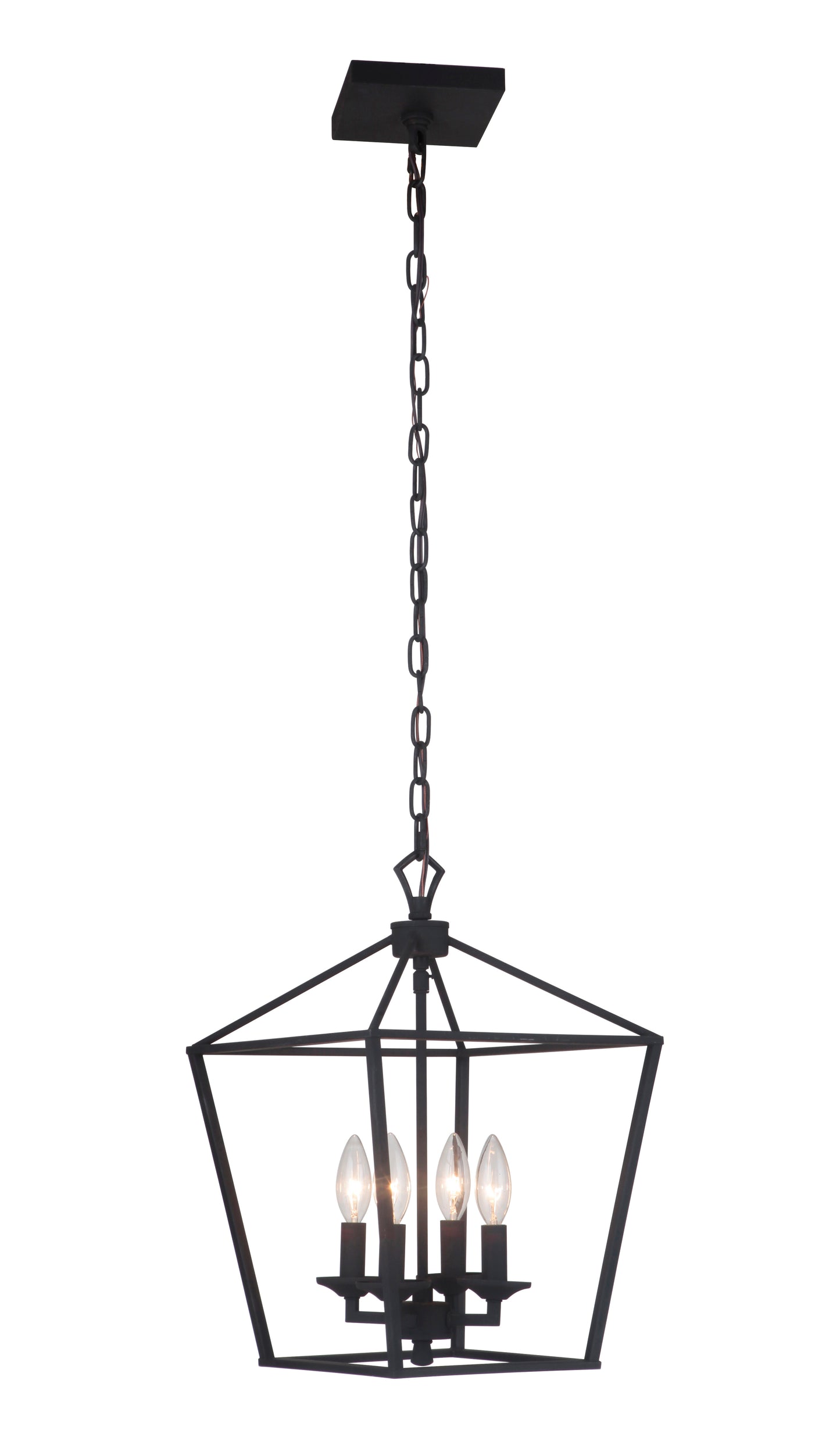 52934-FB - Flynt 4 Light 12" Wide Foyer Light - Flat Black
