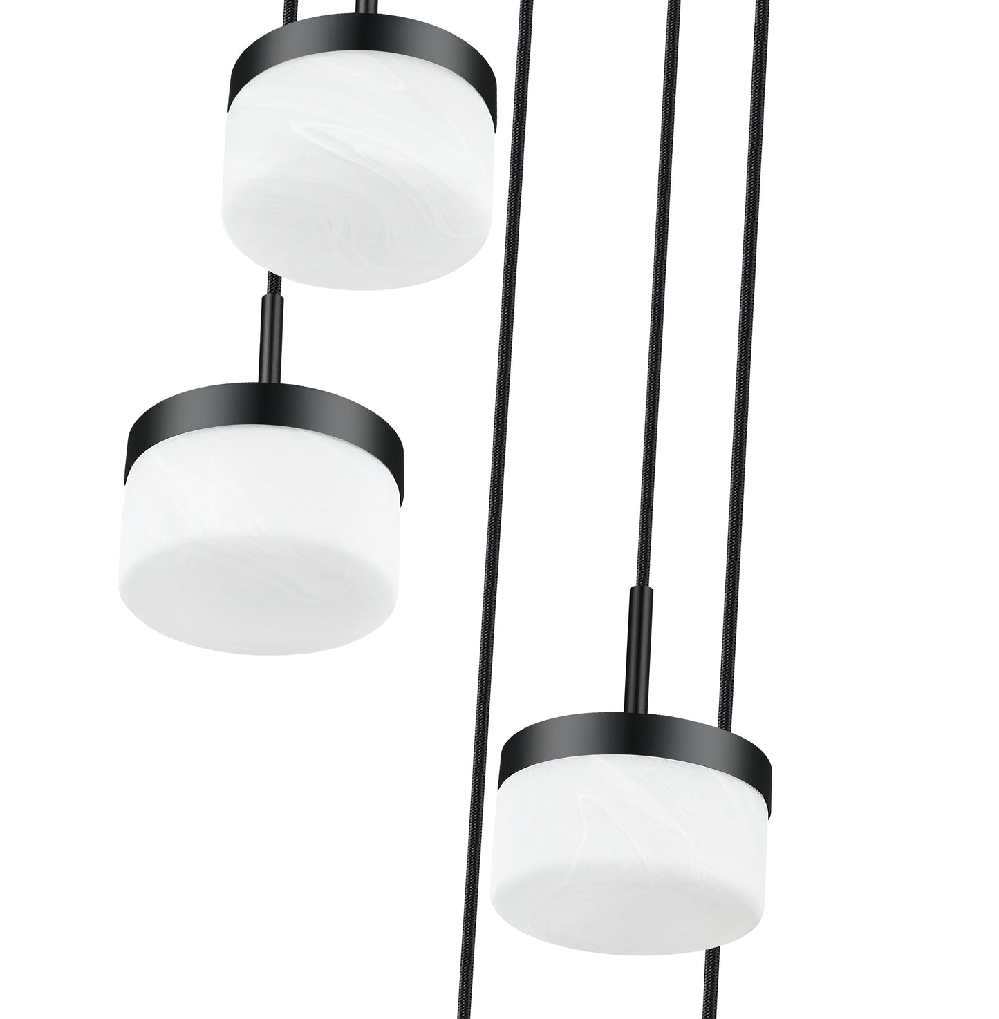 827P6-5R-MB-LED - Renaud 5 Light 16" Chandelier - Matte Black