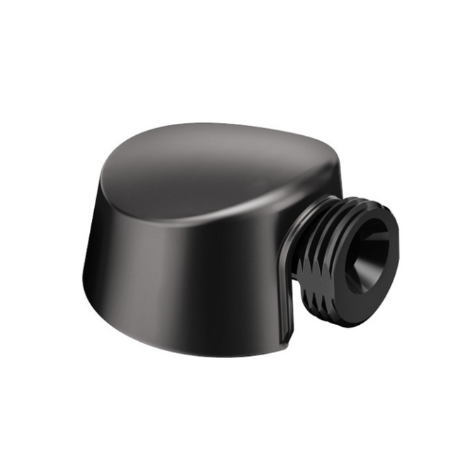 A725WR - Wrought Iron Circular Drop Ell for Handheld Showerhead - Matte Black