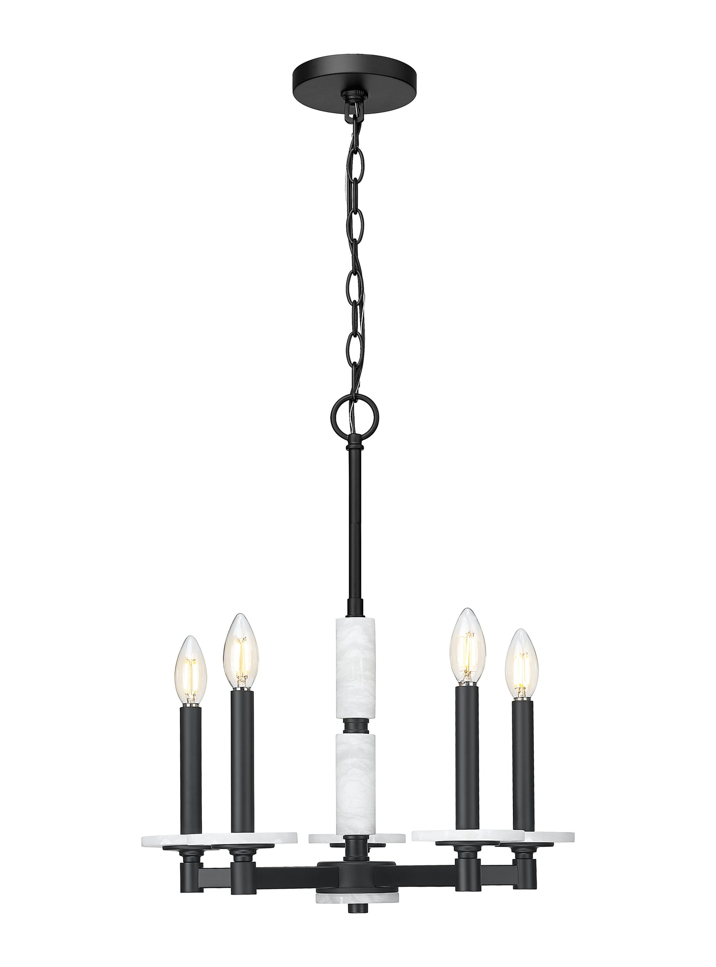 3045-5MB - Kaden 5 Light 18" Chandelier - Matte Black