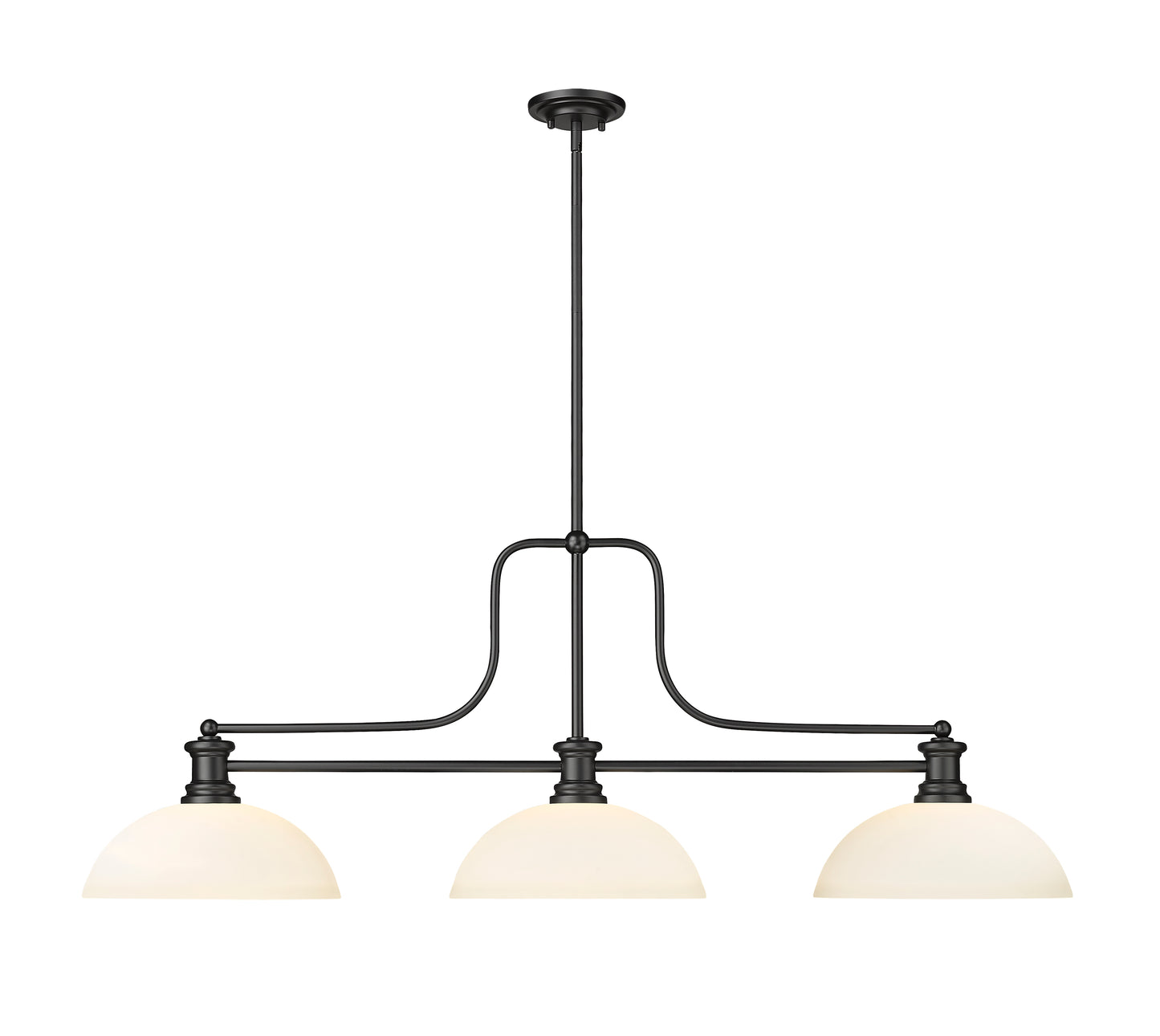 725-3MB-DMO14 - Melange 3 Light 52" Billiard - Matte Black