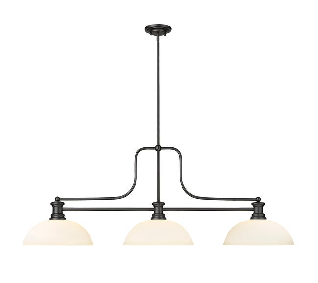 725-3MB-DMO14 - Melange 3 Light 52" Billiard - Matte Black