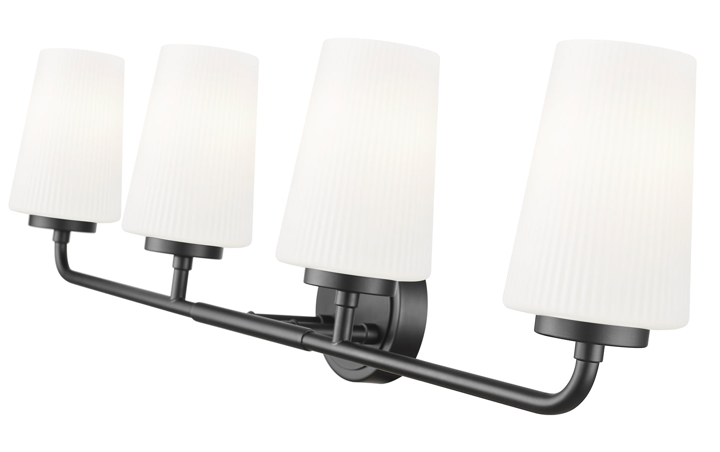 7005-4V-MB - Montford 4 Light 32" Vanity - Matte Black