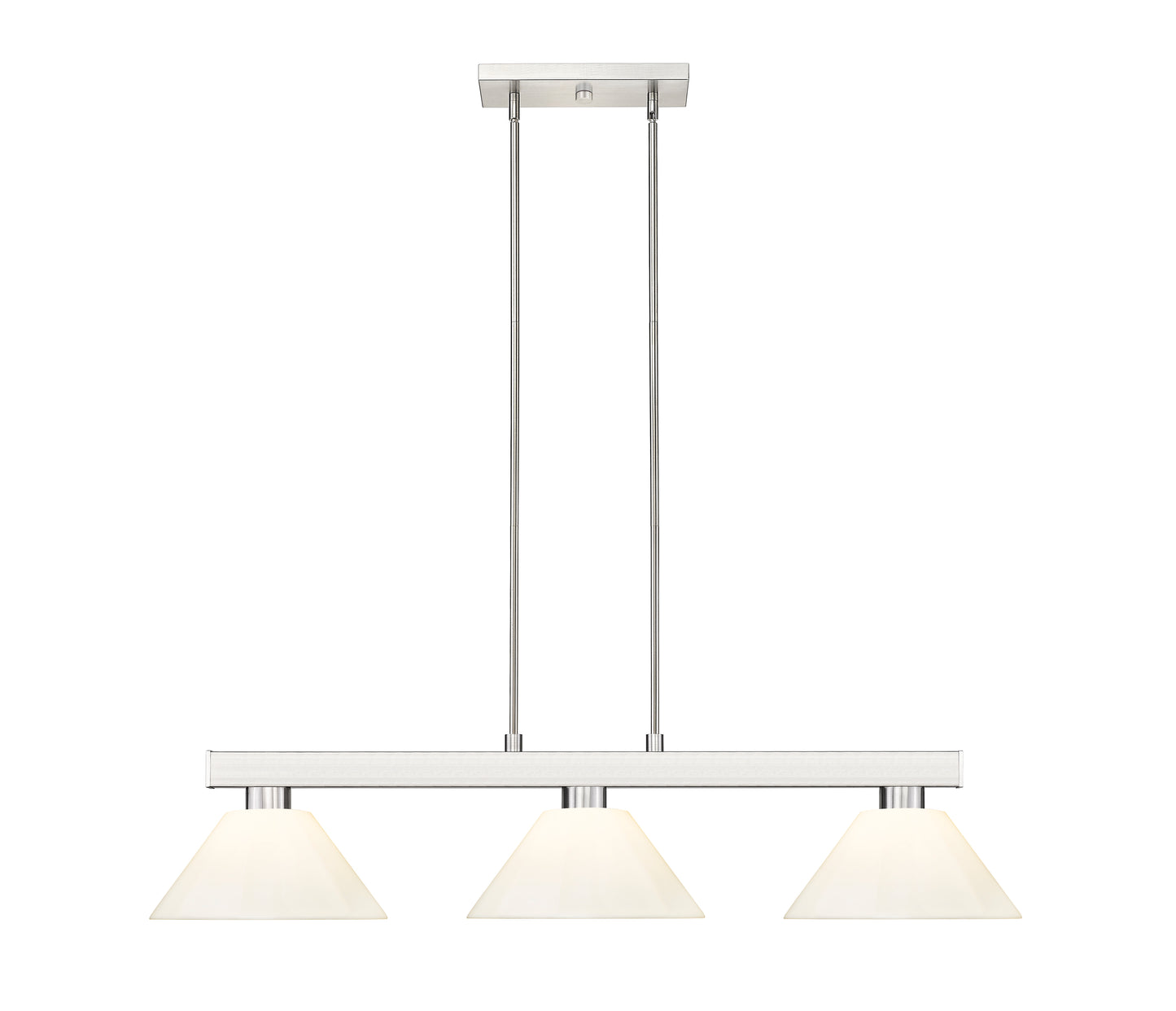 152BN-PWH - Cobalt 3 Light 46" Billiard - Brushed Nickel