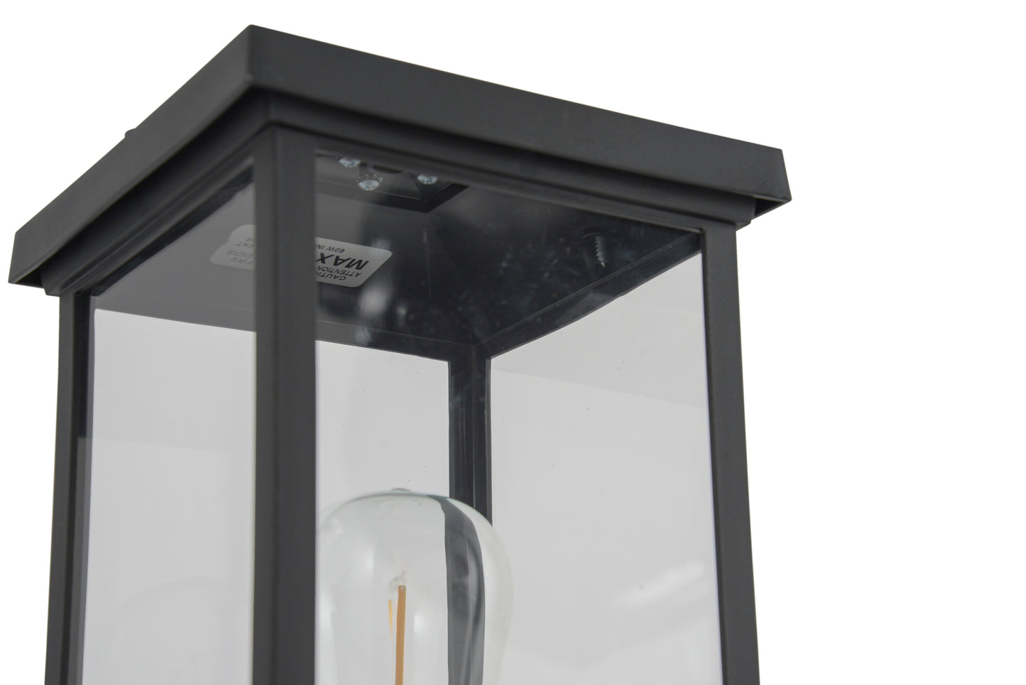 ZA2415-TB-C - Resilience Lanterns 1 Light 15" High Post Mount - Textured Black