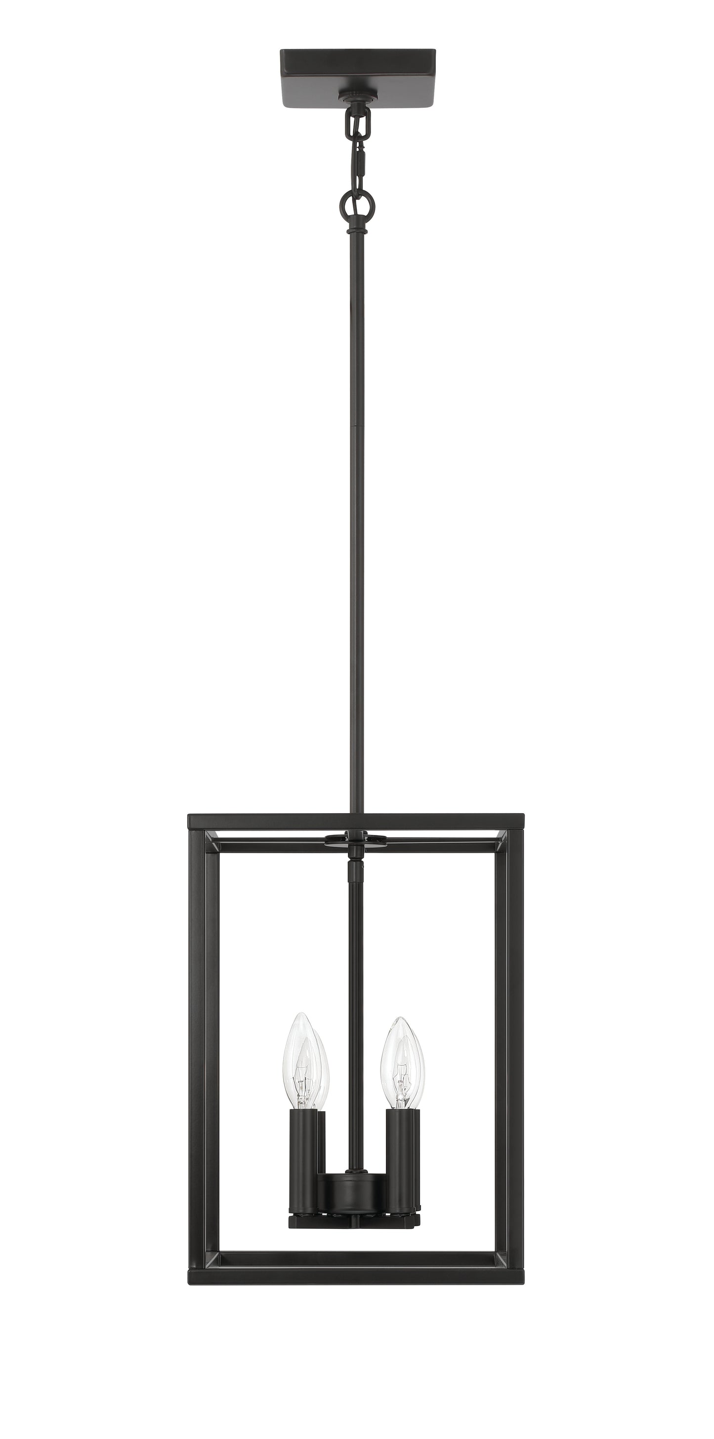 60634-FB - Signature Foyer 4 Light 10" Wide Foyer Light - Flat Black