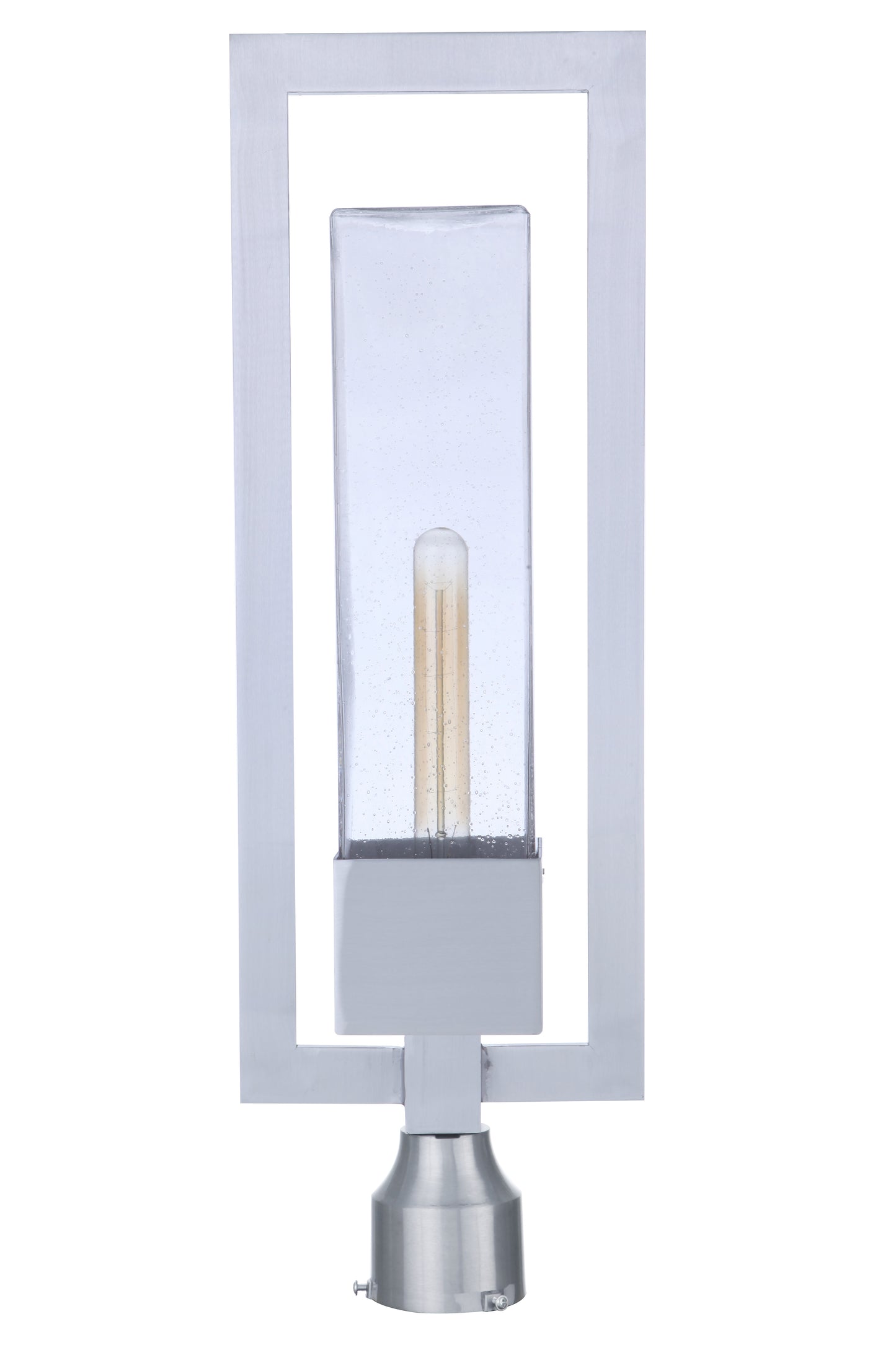 ZA4025-SA - Perimeter 1 Light 25" High Post Mount - Satin Aluminum