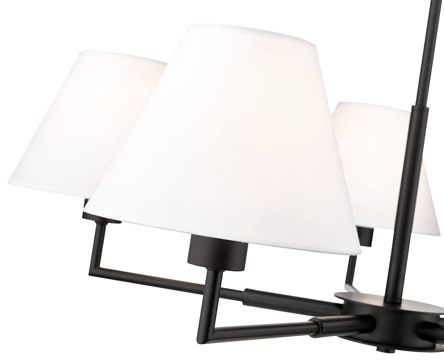 744-34R-MB - Leila 5 Light 34" Chandelier - Matte Black
