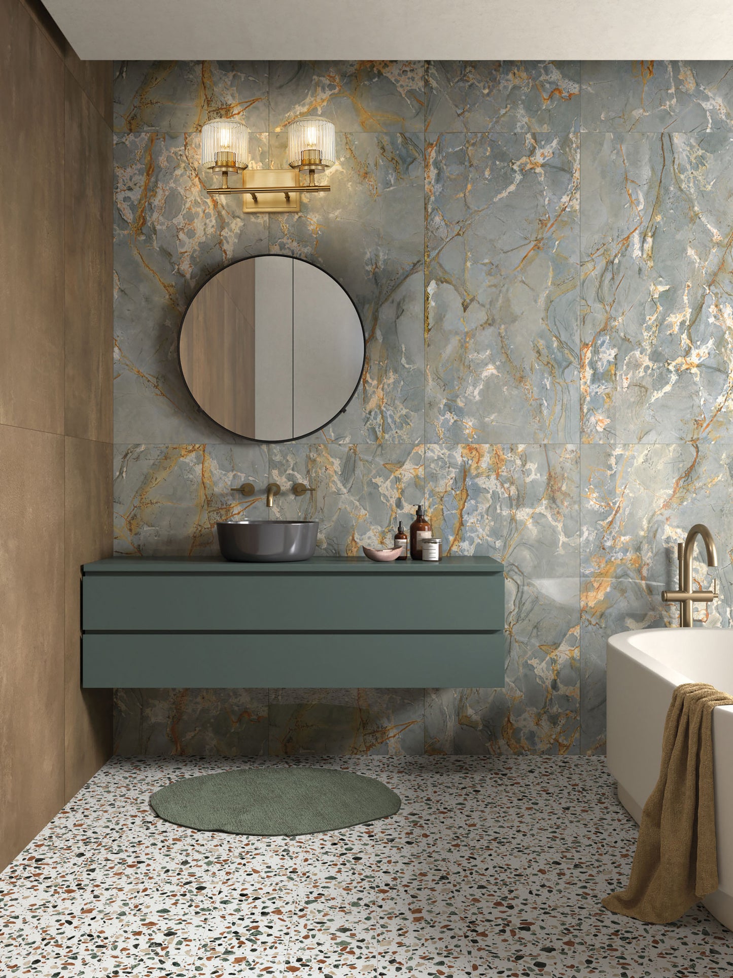 7515-2V-MGLD - Landon 2 Light 14" Vanity - Modern Gold
