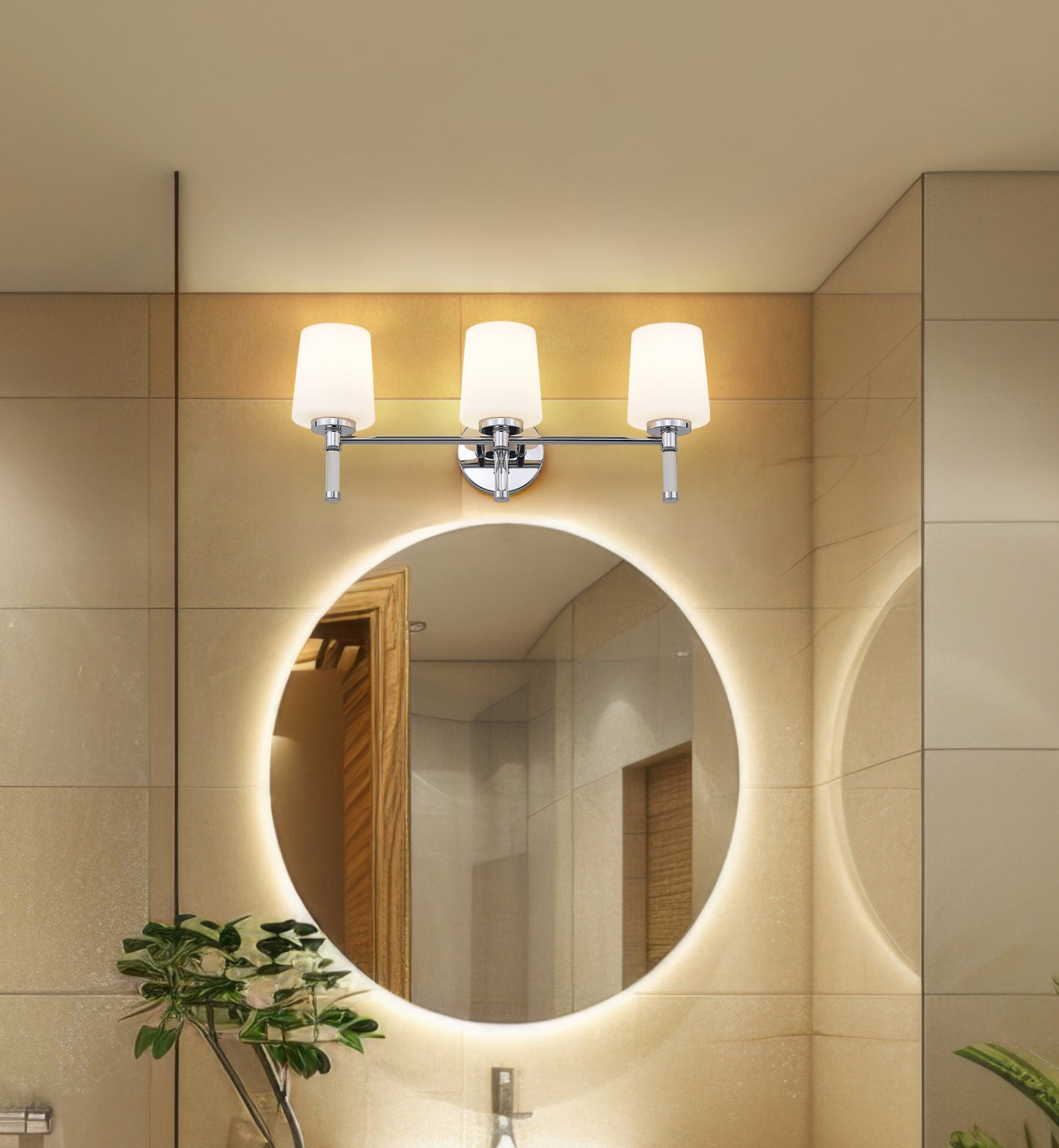 7700-3V-CH - Henri 3 Light 24" Vanity - Chrome