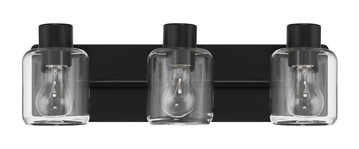 17720FB3 - Rori 3 Light 20" Wide Vanity Light - Flat Black