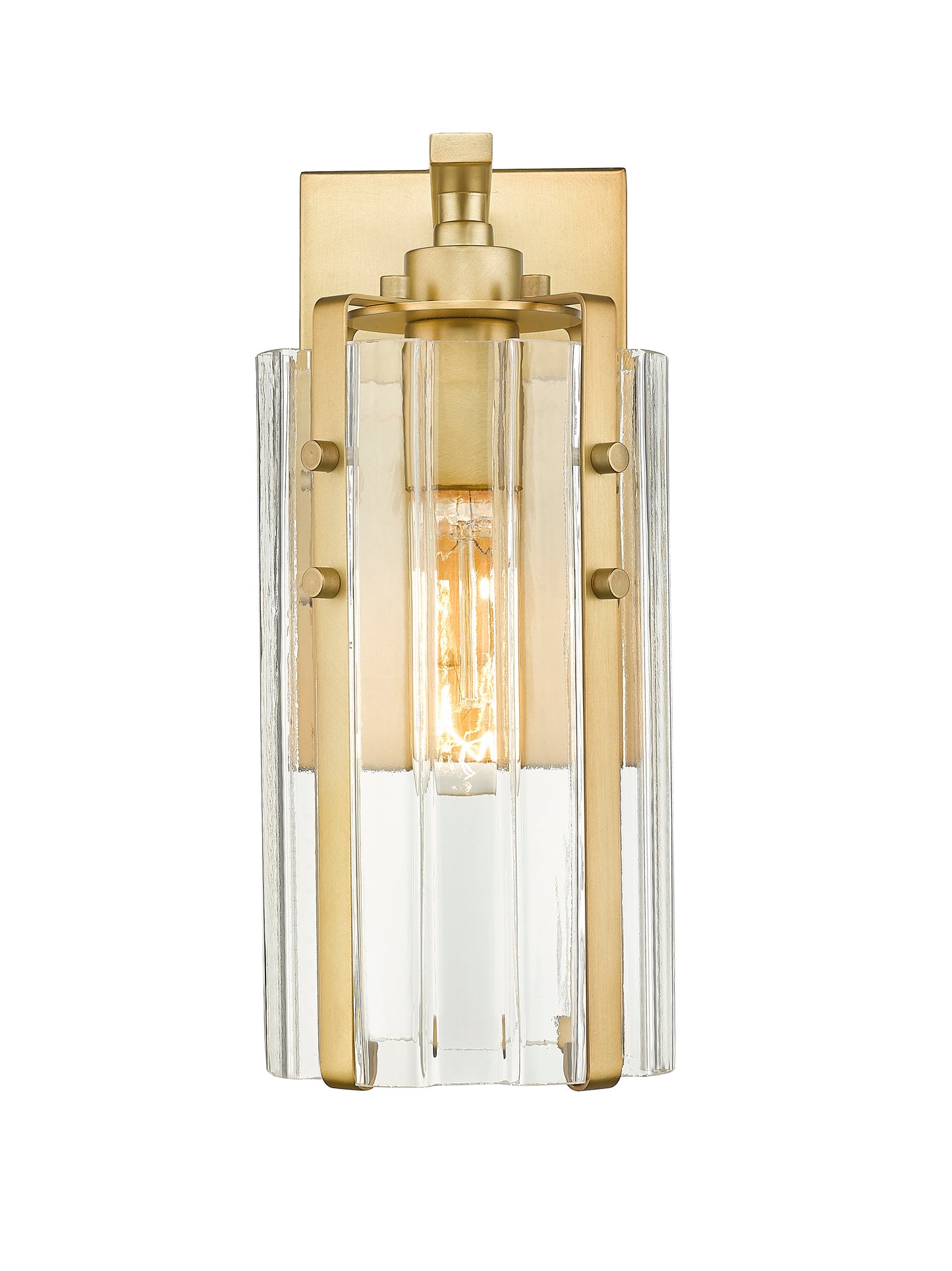 3036-1S-RB - Alverton 1 Light Wall 12" Sconce - Rubbed Brass