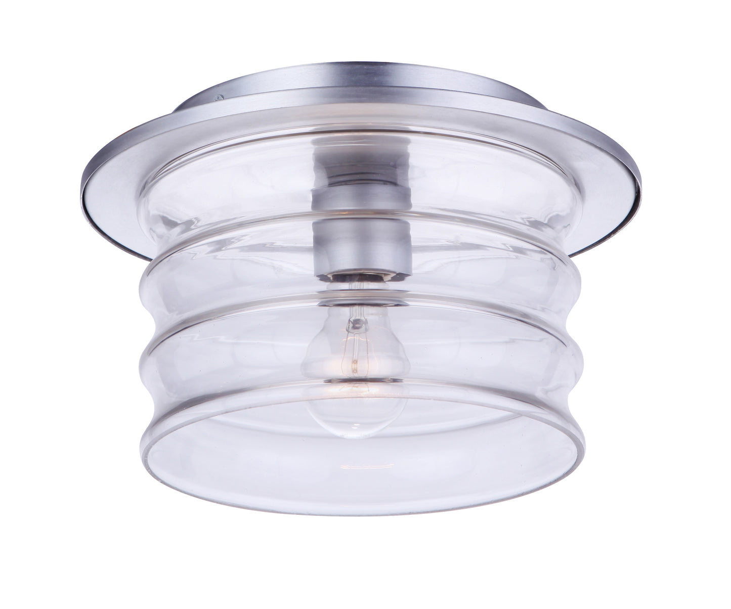 ZA3637-SA - Canon 1 Light 11.38" Wide Flush Mount - Satin Aluminum