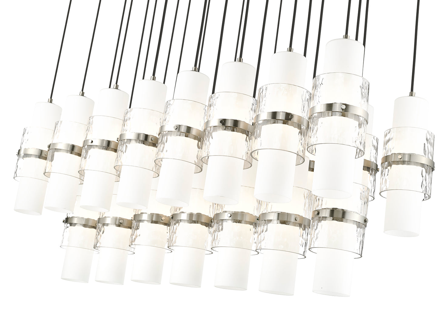 1946P-23L-BN - Cayden 23 Light Linear 54" Chandelier - Brushed Nickel