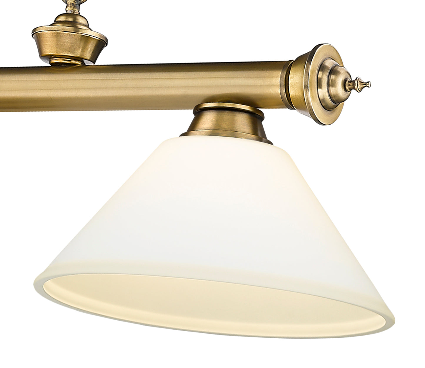 2306-3RB-AMO14 - Cordon 3 Light 57" Billiard - Rubbed Brass