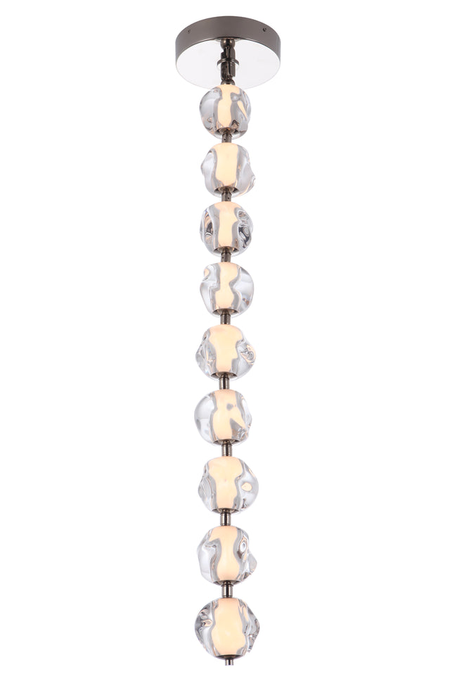 59492-PLN-LED - Jackie 8.3" Wide Pendant - Polished Nickel