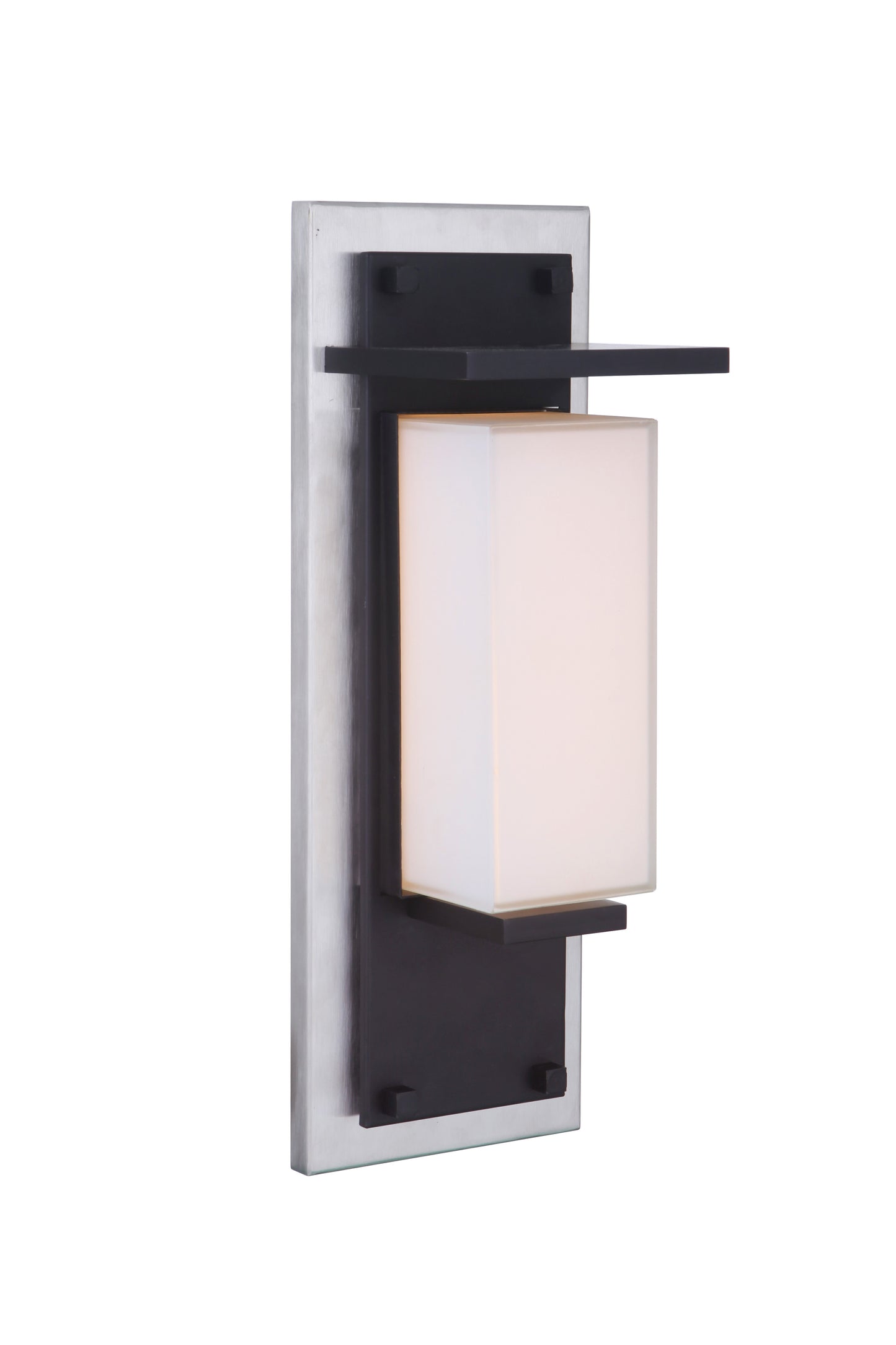 ZA2502-SSMN-LED - Heights 1 Light 15" High Outdoor Wall Lantern - Stainless Steel / Midnight