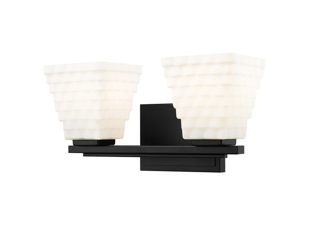 7514-2V-MB - Annalise 2 Light 14" Vanity - Matte Black