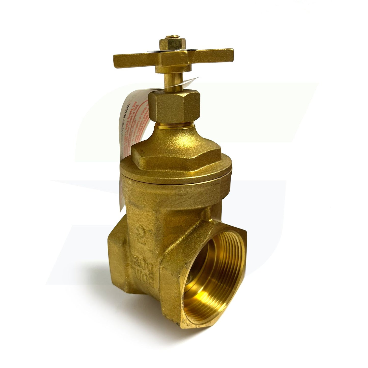 Red-White Valve 267CH - Cast Brass Gate Valve w/Cross Handle, FNPT x FNPT, 2"