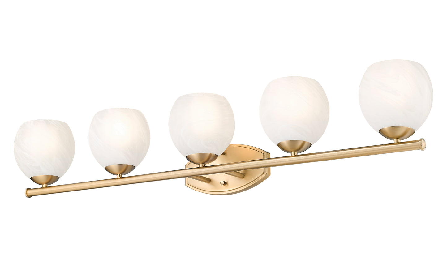1963-5V-MGLD - Colette 5 Light 42" Vanity - Modern Gold