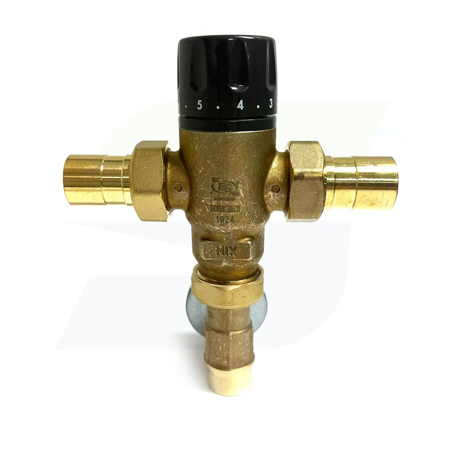 521519AC - MixCal Adjustable Thermostatic and Pressure Balanced Mixing Valve - 3/4" Sweat