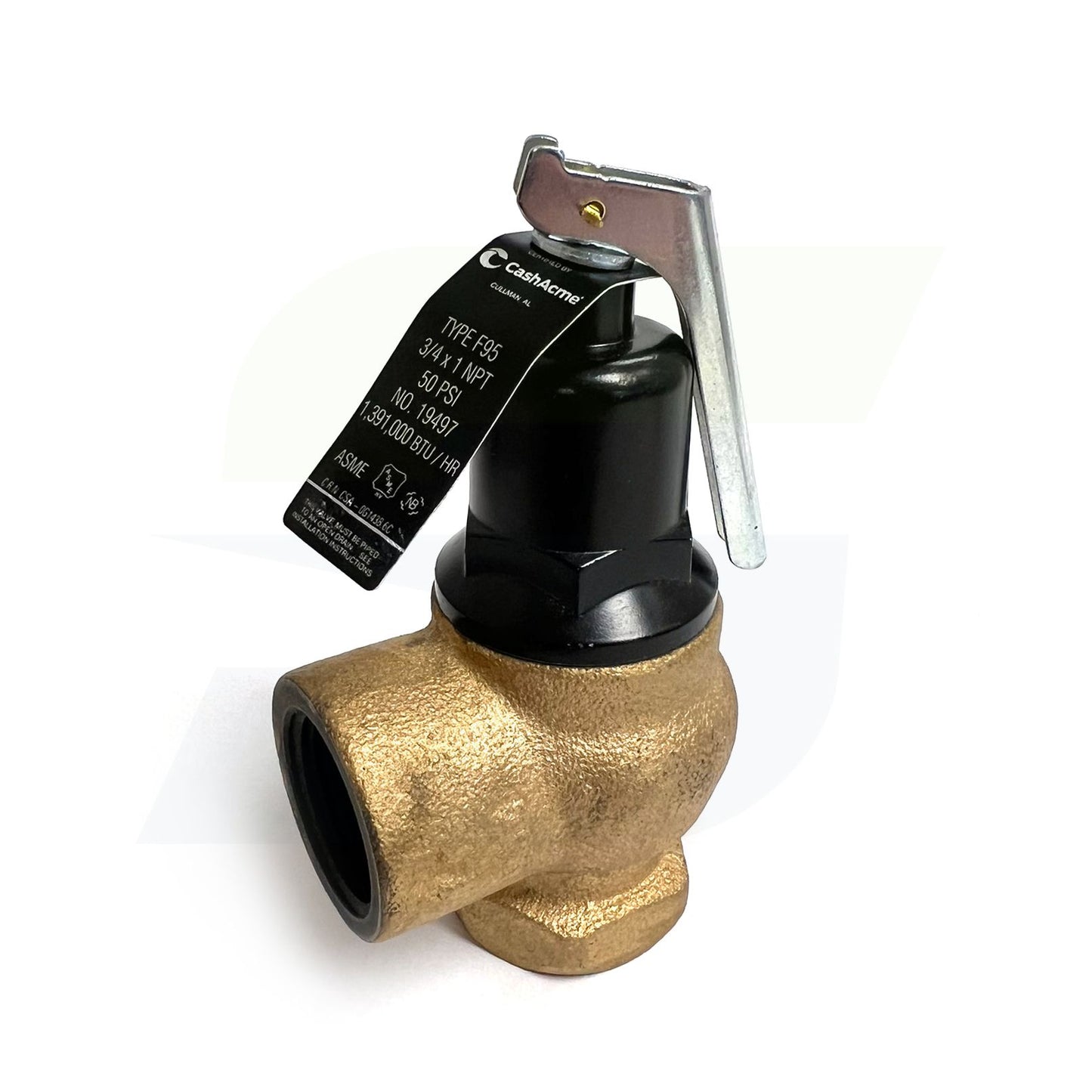 19497-0050 - 3/4" x 1" F-95 Pressure-Only Relief Valve - 50 PSI