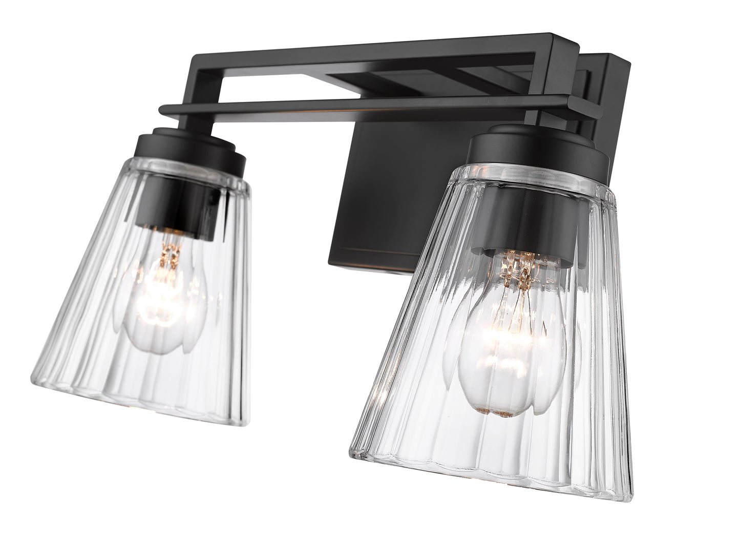 823-2V-MB - Lyna 2 Light 16" Vanity - Matte Black