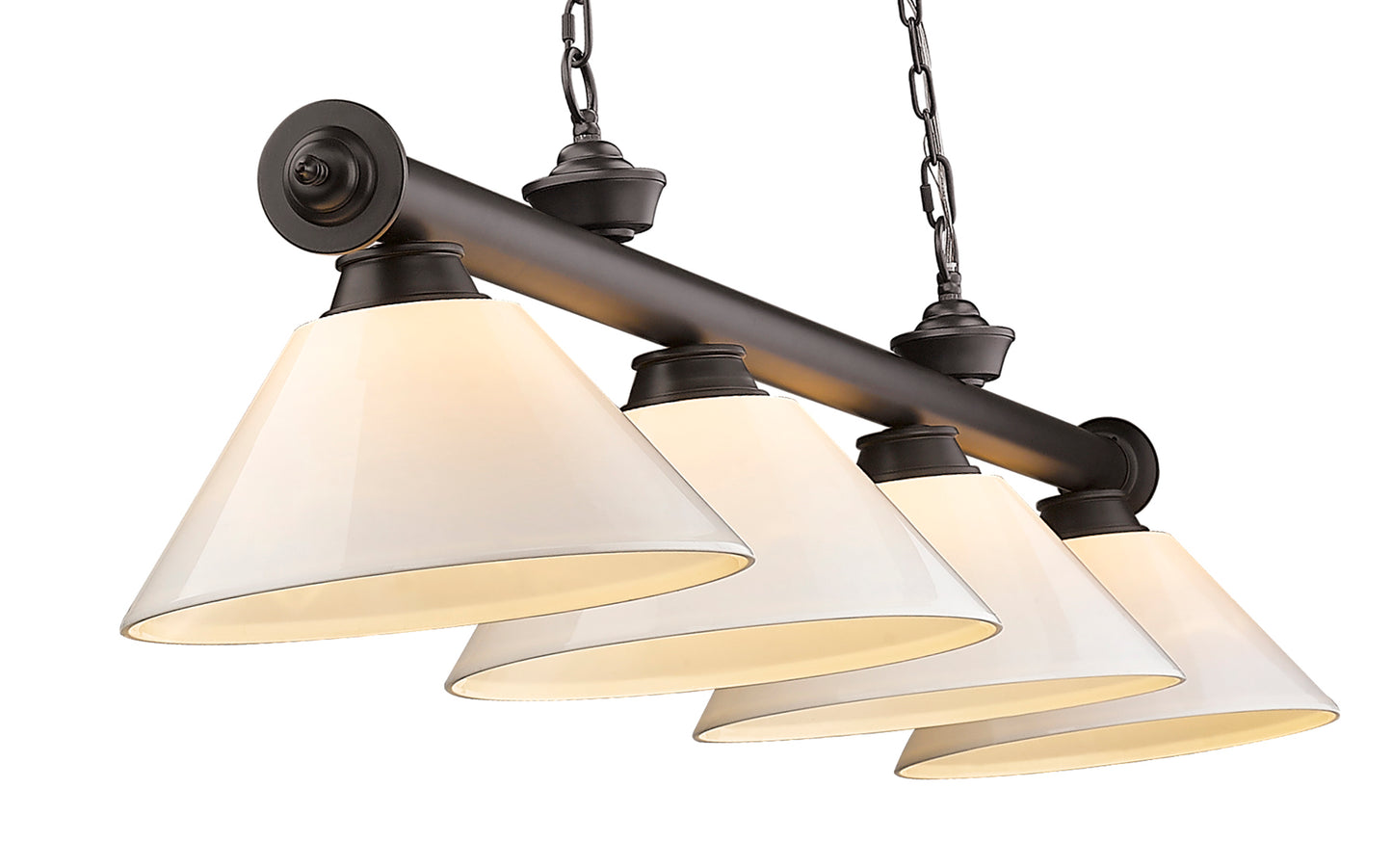 2306-4BRZ-PWH - Cordon 4 Light 81" Billiard - Bronze