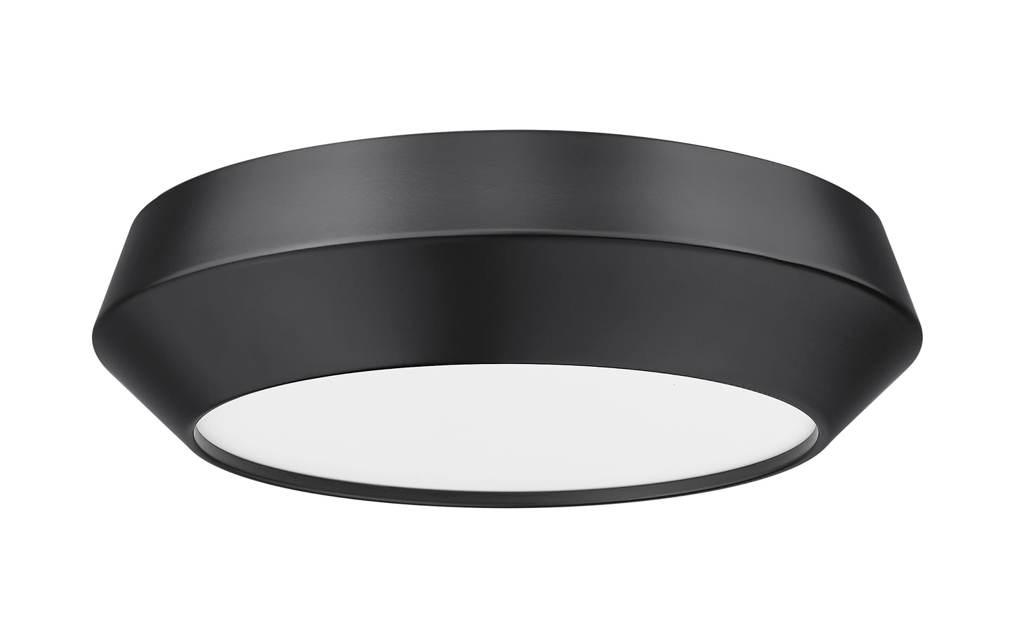 7701F12-MB-LED - Quasars 1 Light Flush 12" Mount - Matte Black