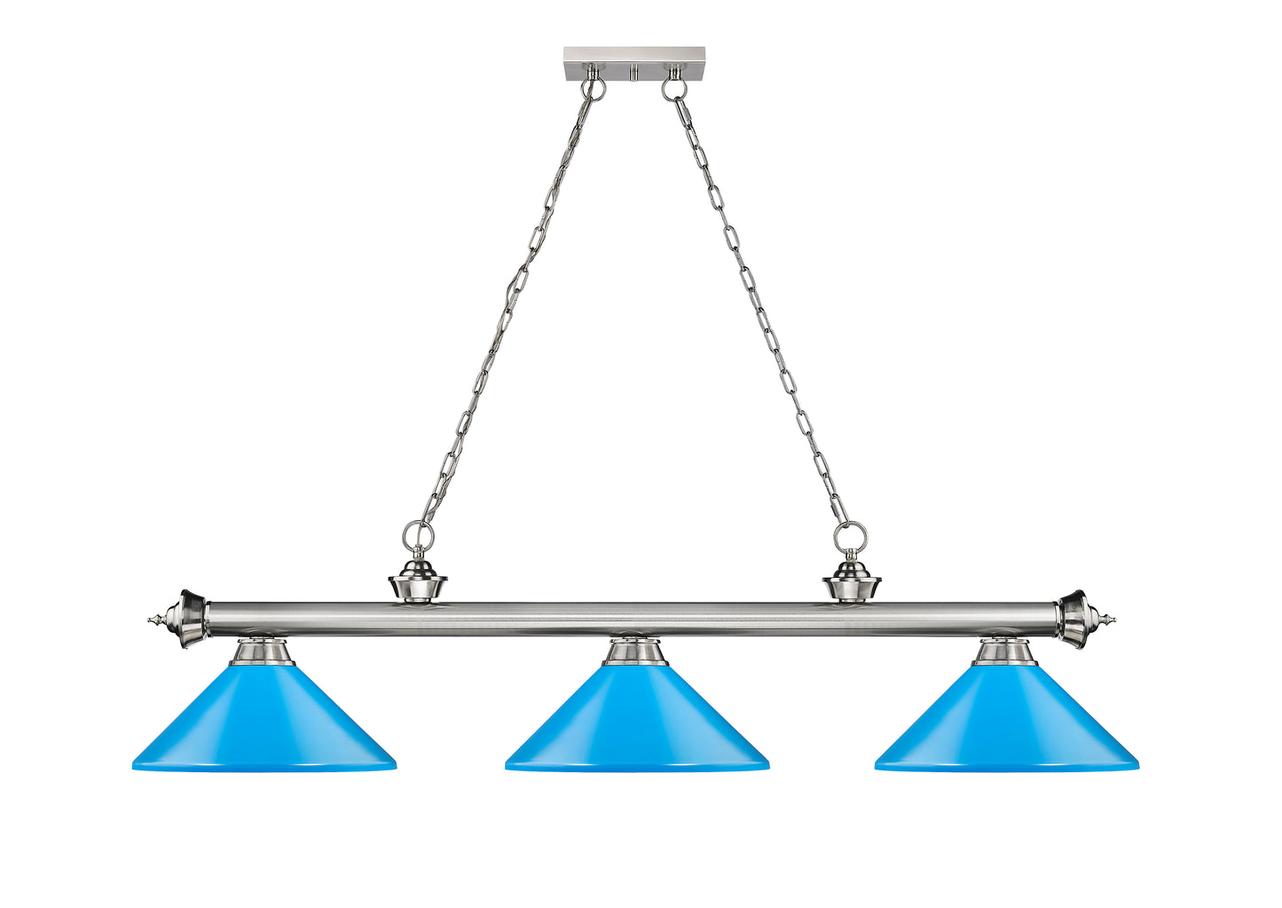 2306-3BN-MEB - Cordon 3 Light 58" Billiard - Brushed Nickel