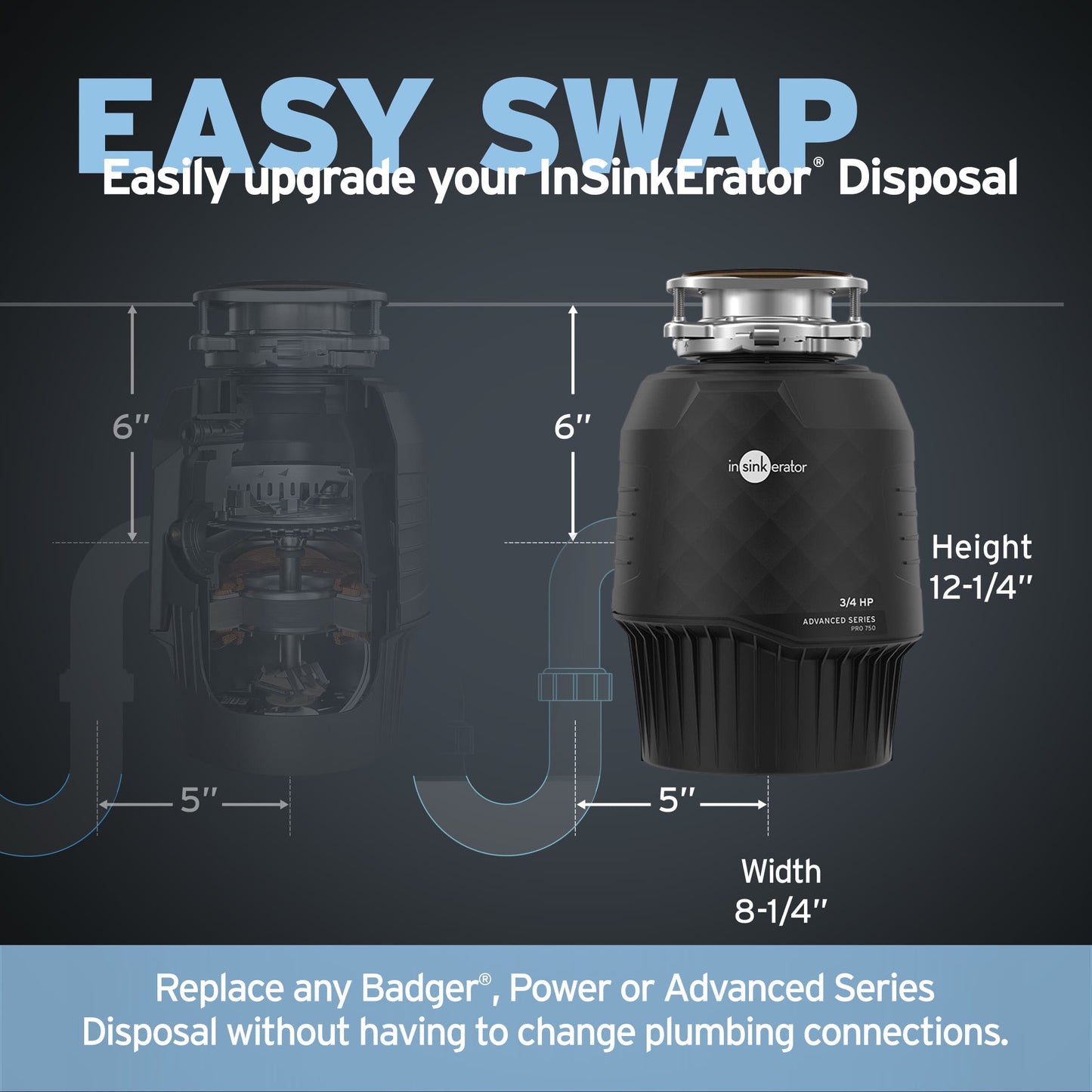 79850K-ISE - Pro 750 Garbage Disposal with Cord - 3/4 HP