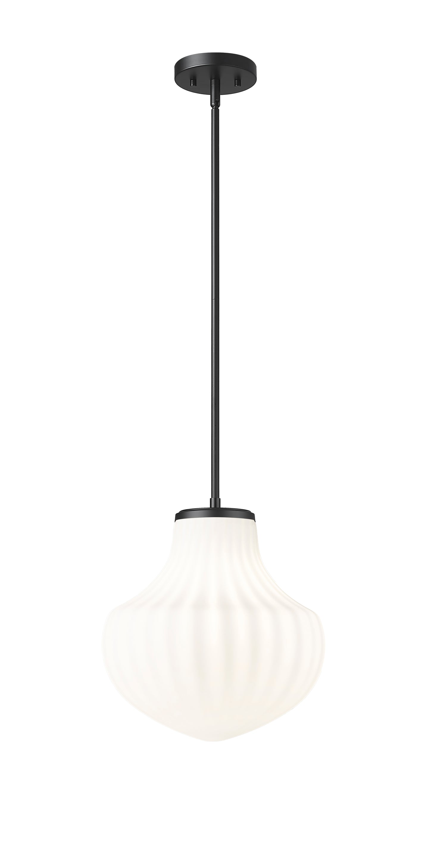 7512P13-MB - Newbury 1 Light 13" Pendant - Matte Black