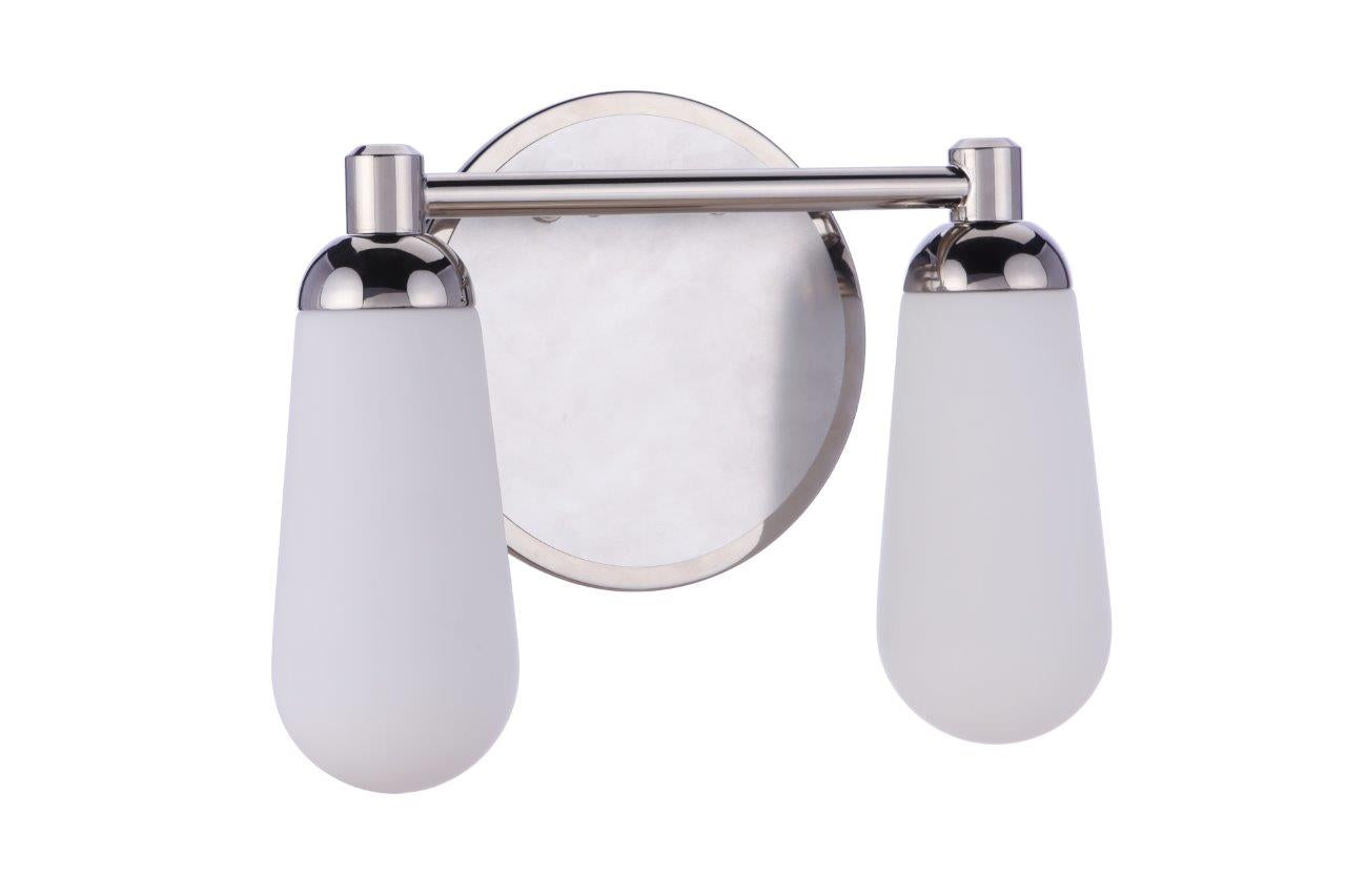 13112BNKPLN2 - Riggs 2 Light 12.38" Wide Vanity Light - Brushed Polished Nickel / Polished Nickel