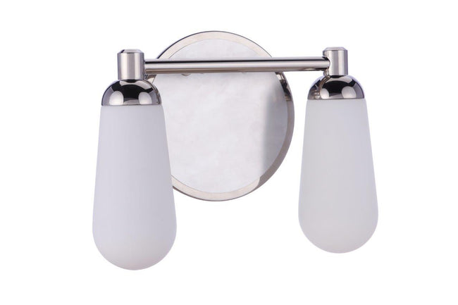 13112BNKPLN2 - Riggs 2 Light 12.38" Wide Vanity Light - Brushed Polished Nickel / Polished Nickel