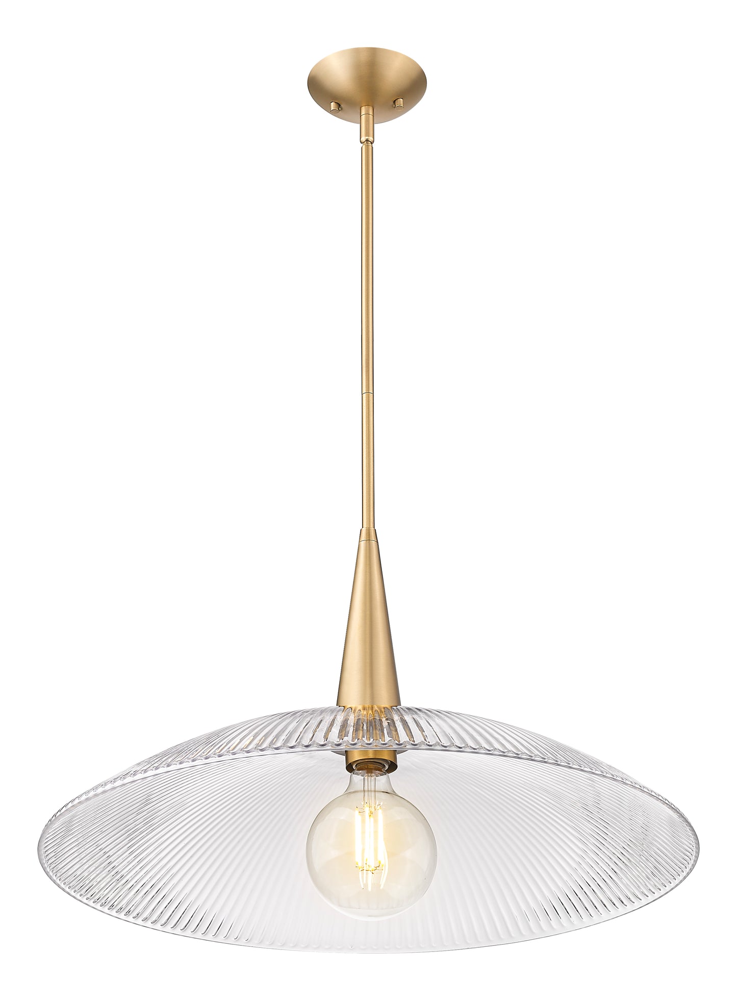 3051P24-MGLD - Lunelle 1 Light 24" Pendant - Modern Gold